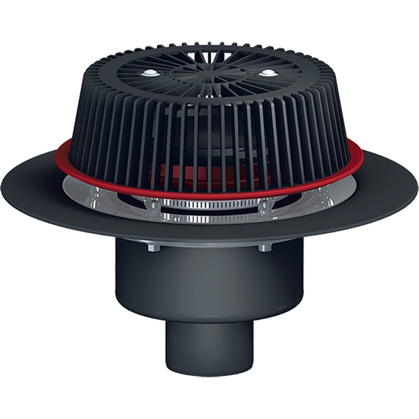 HL62 SAFE/7 Воронка для аварийного водостока, с верт. выпуском и фланцем DN75